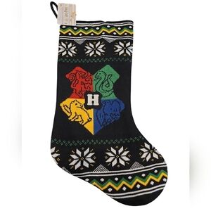 HARRY POTTER HOGWARTS CREST CHRISTMAS STOCKING.NWT.